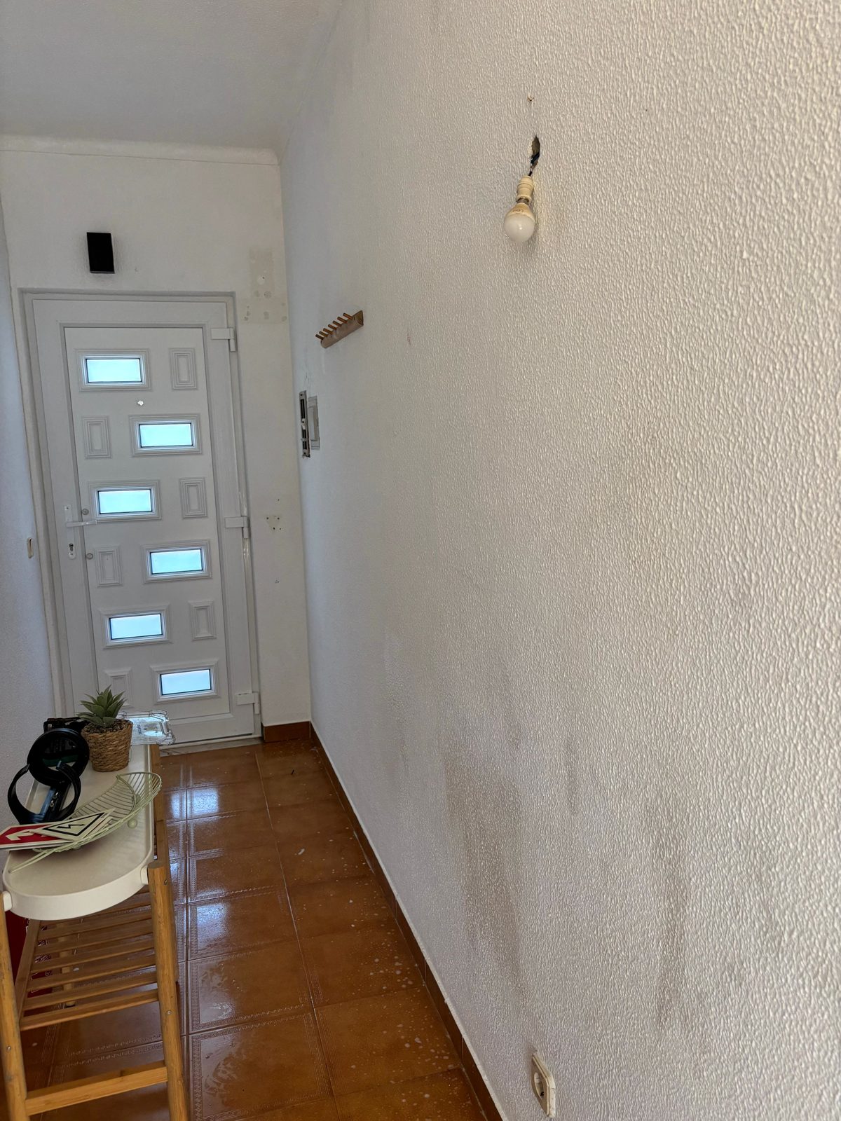 Parede limpa após intervenção
